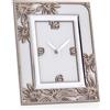 First Class OROLOGIO DA TAVOLO CON SVEGLIA LEGNO ARGENTO E 1029/OR 10X15