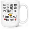 Gift Base Rose Are Red Viole Sono Blu Leave Royal Famiglia 426ml Grande Tazza Valentines