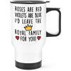Gift Base Rose Are Red Viole Sono Blu Leave Royal Famiglia Viaggio Tazza Manico Love