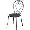 Vacchetti SEDIA DA GIARDINO ESTERNO POLTRONA VERANDA Antracite Antracite New Old