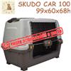 Pet's Market SKUDO CAR 100 Trasportino Cane Robusto OMOLOGATO per Viaggi in Auto 99x60x68H