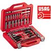 USAG JUST 601 1/4-1/2 J100 CASSETTA SERIE CHIAVI A CRICCHETTO A BUSSOLA E TORX