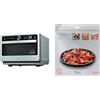 Whirlpool Microonde a libera installazione JT 479 IX Chef Premium termoventilato combinato & AVM305 Piatto Crisp grande per forno a microonde