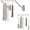 Avilia Appendiabiti Saliscendi per Armadio in Acciaio Cromato, 83-115cm - Asta Appendiabiti Regolabile e Estensibile, Carico Max 12kg, Montaggio Facile e Veloce