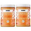 Weider Peanut Butter (2x1kg) Burro di Arachidi 100% naturale, 26% di Proteine, Senza Zuccheri Aggiunti, Adatto ai Vegani, senza Olio di Palma