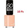 Rimmel London 10 Pz Rimmel London Smalto Per Unghie 60 Seconds Super-Shine 401 Nude Nostalgia