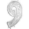 Subitodisponibile Numero 9 in mylar porta palloncini contenitore palloncini lattice 126 cm 1EA0
