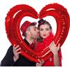 Folat Palloncino in pellicola a forma di cuore, colore rosso