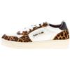 BACK 70 scarpe donna Sneaker Slam F54 in pelle bianco e cavallino maculato