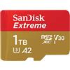 SanDisk 1TB Extreme scheda microSDXC + adattatore SD + RescuePro Deluxe fino a 190 MB/s con prestazioni app A2 UHS-I Class 10 U3 V30