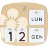 THUN, Calendario da Muro in Ceramica Decorata a Mano, Linea Iconic Elegance, Idea Regalo per la Casa, 22.5 x 20.8 x 2 cm