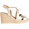 GEOX PONZA P/E scarpe donna sandali zeppa pelle tacco plateau cinturino fibbia