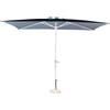 Cosma OMBRELLONE PARASOLE GIARDINO ALLUMINIO TELO 2X3 GRIGIO ANTIVENTO MOD. POLY ECO