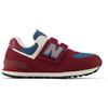 New Balance 574 Hook & Loop Trainers Rosso EU 33 Ragazzo