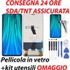 Xiaomi DISPLAY LCD+TOUCH SCREEN XIAOMI REDMI NOTE 8 PRO VETRO NERO SCHERMO