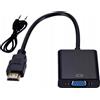 Convertitore Adattatore Hdmi Maschio a VGA Femmina per Monitor PC Proiettori