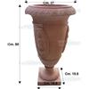 FratelliVagnoni Vaso vasi a calice coppa in terracotta toscana cm 50 55 colonna capitello fiori