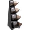 APS 11414 Multirack, mensola da cucina, struttura in acciaio inox 18/0, versata in plastica, distributore di porzioni, volume per versare 1 litro, 4 livelli