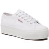 SUPERGA SCARPE SNEAKERS DONNA SUPERGA 2790 PLATFORM S9111LW 901 BIANCO ORIGINALE PE 2024