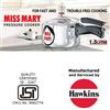Hawkins Pentola a pressione Hawkins MISS MARY alluminio argento 1,5 Lt spedizione gra...