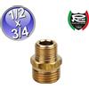 ICMA Niples ridotto MM da 1/2 x 3/4 in ottone giallo