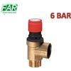 FAR 2002 - Valvola di sicurezza 6 BAR - 1/2'' Maschio Femmina - FAR