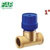 FAR 3087 - VALVOLA DI ARRESTO A PISTONE 2 VIE GIALLA 1'' MASCHIO - FAR