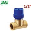 FAR 3087 - VALVOLA DI ARRESTO A PISTONE 2 VIE GIALLA 1/2'' MASCHIO - FAR