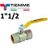 TIEMME Valvola a sfera TORNADO per GAS femmina - femmina 1''1/2 ISO7 con leva acciaio