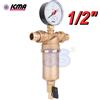 ICMA - Filtro autopulente 1/2'' in ottone per acqua con bocchettoni M-M , manome