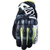 FIVE GLOVES FIVE 830221 Guanti da Moto Urbano Ad Alta Prestazione RS-C, Guscio Protezione Carbonio, 1KP, Bianco Giallo, M