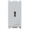 Vimar 14292.C.25.SL Plana Alimentatore USB da 25 W per dispositivi elettronici, uscita USB C, tecnologia Power Delivery