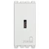 Vimar 19292.C.25.B Arké presa USB C 25W per ricarica da incasso, 1M, bianco | Vimar 19292.C.25.B Arké Alimentatore USB da 25 W per dispositivi elettronici, uscita USB C, tecnologia Power Delivery