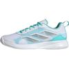 Adidas Donna Avaflash Low Tennis Shoes, Core White/Silver Met./Lucid Pink, 44 EU