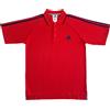 ADIDAS Polo manica corta in cotone da uomo Adidas rosso