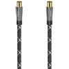 Hama 205071 Cavo Antenna Coassiale Maschio a Coassiale Femmina in Metallo Dorato 120 dB 3,0 metri