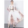 Vestito Abito Lungo Scamiciato Bohoo Morbido Bianco Cintura GIPSY 13364