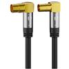 GOOBAY CABLE DE ANTENA (TIPO 135DB), COAXIAL 90 ° 10 METROS NEGRO 70475