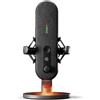 SteelSeries Alias Mic USB per PC - Capsula 3x più grande per il gioco, lo streaming e il podcasting - Cancellazione del rumore AI - LED per il mute e il monitoraggio del livello - Supporto antiurto