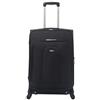 Totto - Valigia da viaggio in tessuto, modello Andromeda 2.0, valigia media, 49 x 77 x 33 cm, 108 L, ruote 360º, maniglia telescopica, cinghia di compressione interna, anelli per lucchetto, nero