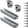 Fischer Kit Lamiera Grecata 2x Profilo Solar Metal + 10x Viti + 2x Morsetti PMU, per Fissaggio Pannelli Solari Fotovoltaici con Orientamento Orizzontale, 571965