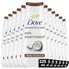 DOVE - Crema doccia Advanced Profumo di cocco e mandorla - Cura nutriente - Dermatologicamente testato - Sensazione di pelle morbida per 24 ore (confezione da 12 x 225 ml)