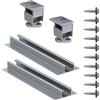Fischer Kit Lamiera Grecata 2x Profilo Solar Flat + 10x Viti + 2x Morsetti PMU, per Fissaggio Pannelli Solari Fotovoltaici con Orientamento Verticale, 571964