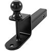 Black Boar, Supporto per ATV/UTV con sfera di traino e anello per cinghia per verricello (sfera da 4,7 cm, codolo di 3 cm) (66026)