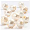 Creativ 631242 - Perle d'acqua dolce, misura 9-11 mm, foro 2 mm, madreperla, 10 pezzi, colore: Bianco