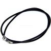 NALBORI collana laccio nero caucciu' 2 mm chiusura argento 925 per ciondoli donna uomo