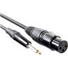 Pronomic cavo xlr cannon femmina jack mono 6.3 5 metri per microfono