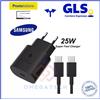 Samsung Caricabatteria 25W Originale Samsung per Galaxy Rapido +Cavo Usb-C EP-TA800 Nero