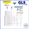 Samsung Caricabatteria 25W Originale Samsung Galaxy Rapido +Cavo Usb-C EP-TA800 Bianco