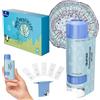 QUNSE Mini Microscopio Tascabile per Bambini Adulti 60x-120x con 5 Vetrini